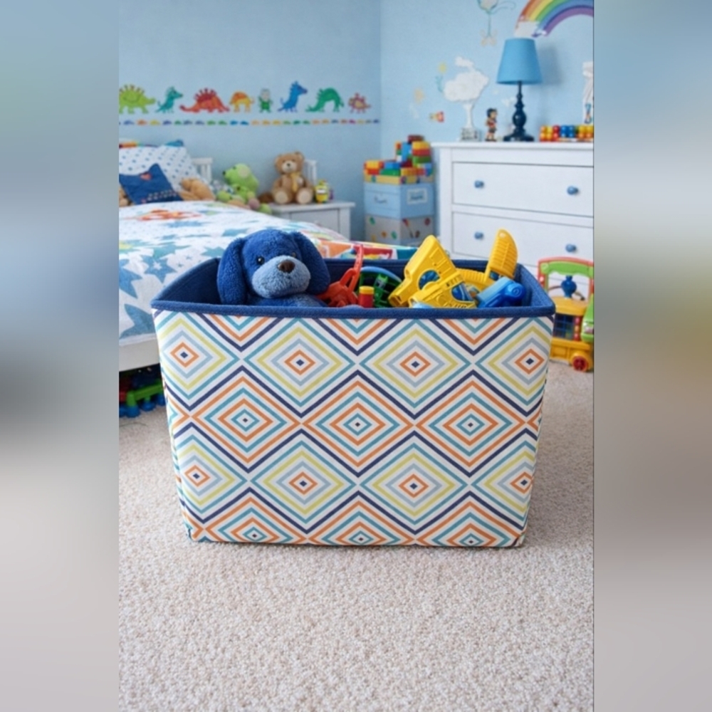 Small Colorful Geometric Storage Bin